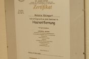 Zertifikat "Haarentfernung"